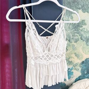 Free People White Lace Camisole